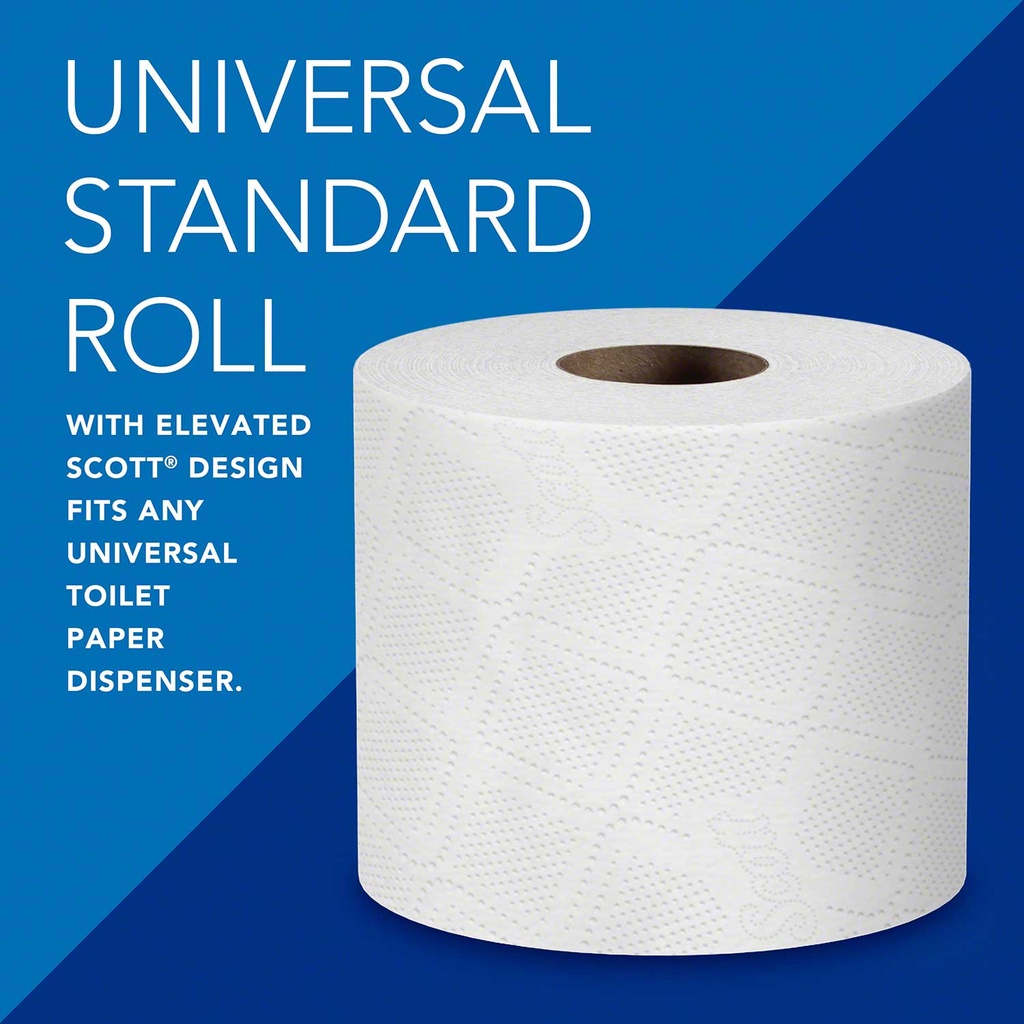 Scott® Standard Roll Toilet Paper - 4.0" x 4.0", White Image 4