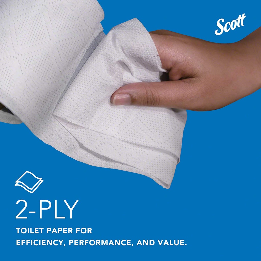 Scott® Standard Roll Toilet Paper - 4.0" x 4.0", White Image 5