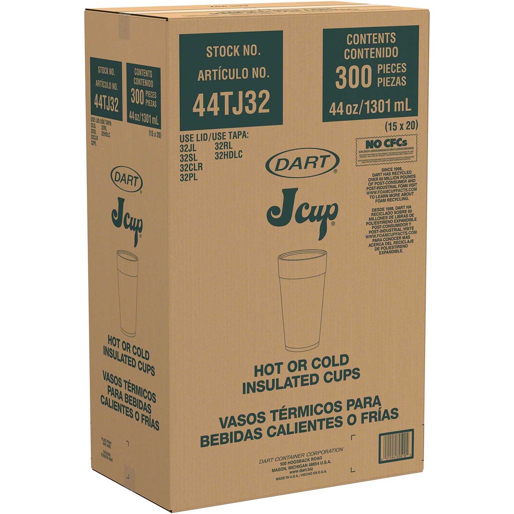 Dart® J Cup® Insulated Foam Drink Cup- 44 oz. Image 2