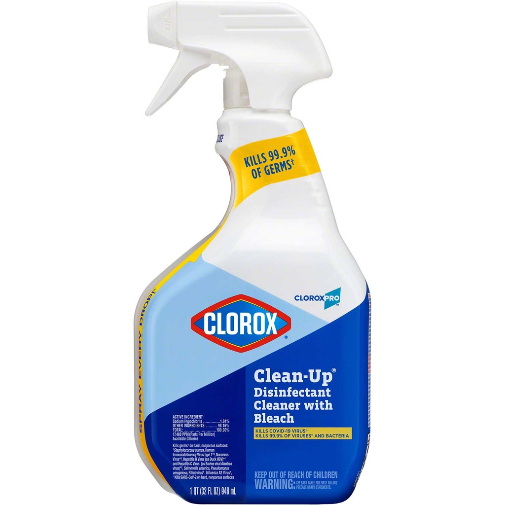 [ID-CLO-35417-CS] CloroxPro™ Clorox® Clean-Up® Disinfectant Cleaner w/Bleach - 32 oz.