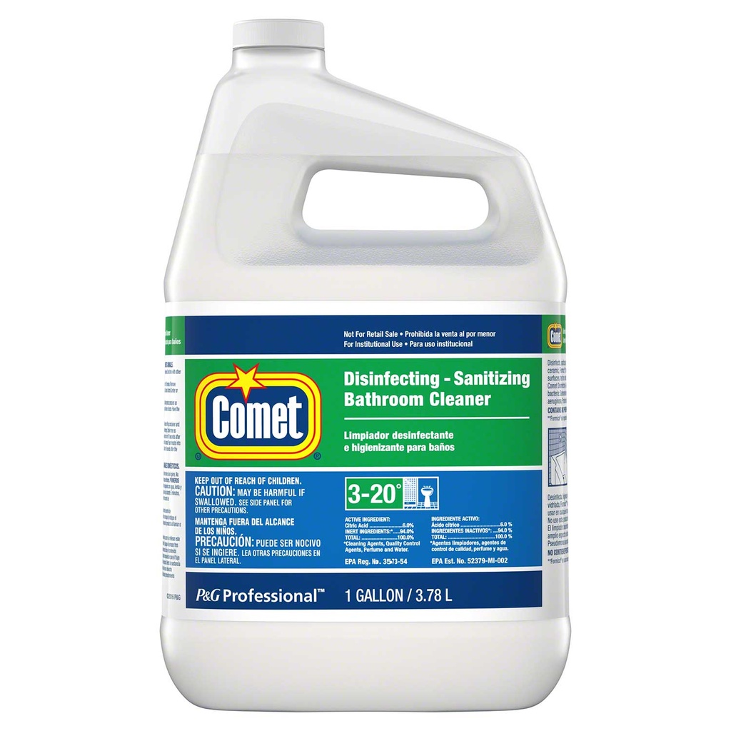 PG COMET DISINFECTANT SANITIZING BATHROOM CLEANER RTU 3/1GAL