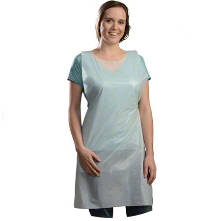 [PEALWH2846] Ambitex® Poly Apron - 28 x 46, Regular Wt., White