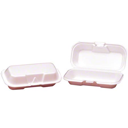 HINGED FOAM HOT DOG CONTAINER