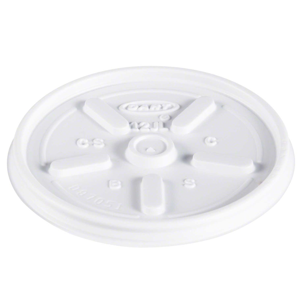 [ID-12SL-CS] 12-14 oz VENTED WHITE LID