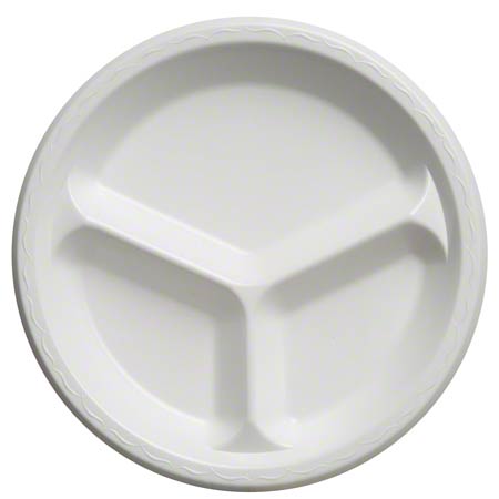 [ID-LAM13-CS] Genpak® Elite Foam Laminate 3 Compartment Round - 10 1/4"