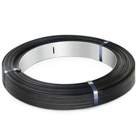 [DS-12 X 020-RL] 1/2" BLK STEEL STRAP 0.020
